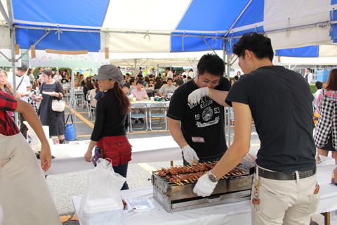 印刷団地祭り屋台　焼き鳥